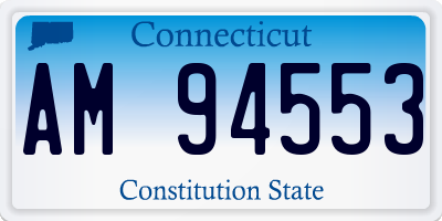 CT license plate AM94553