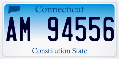 CT license plate AM94556