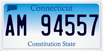 CT license plate AM94557