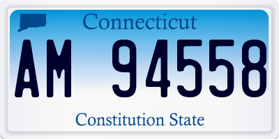 CT license plate AM94558