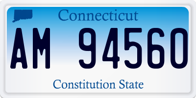 CT license plate AM94560