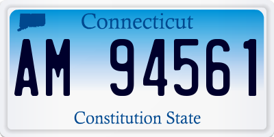 CT license plate AM94561