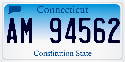 CT license plate AM94562