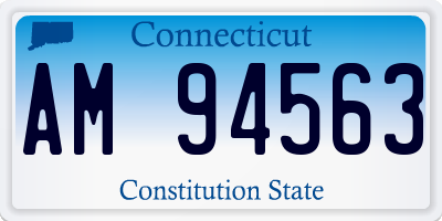 CT license plate AM94563