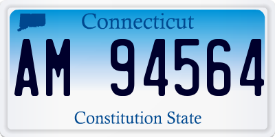 CT license plate AM94564