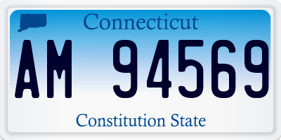 CT license plate AM94569