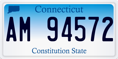 CT license plate AM94572