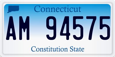 CT license plate AM94575