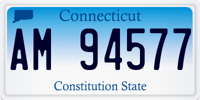 CT license plate AM94577