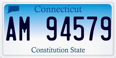 CT license plate AM94579