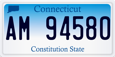 CT license plate AM94580