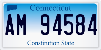 CT license plate AM94584