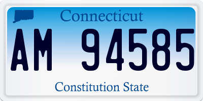 CT license plate AM94585