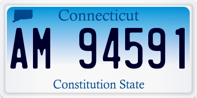 CT license plate AM94591