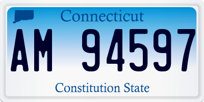 CT license plate AM94597