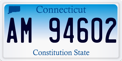 CT license plate AM94602