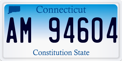 CT license plate AM94604
