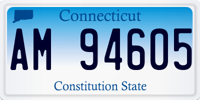 CT license plate AM94605