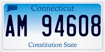 CT license plate AM94608