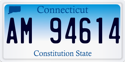 CT license plate AM94614