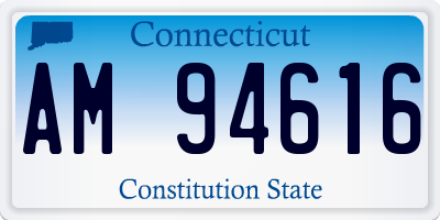 CT license plate AM94616