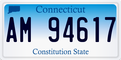 CT license plate AM94617