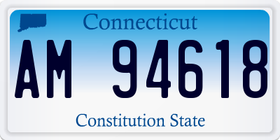 CT license plate AM94618