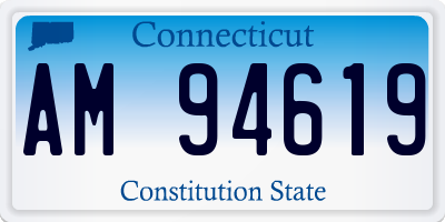 CT license plate AM94619