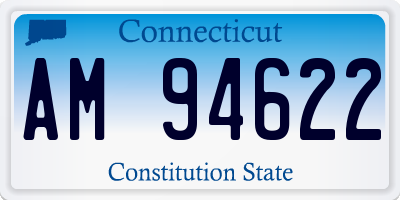 CT license plate AM94622