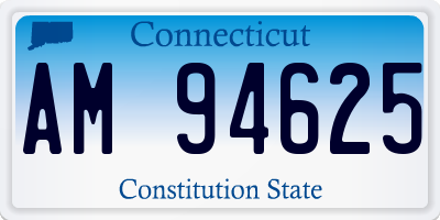 CT license plate AM94625