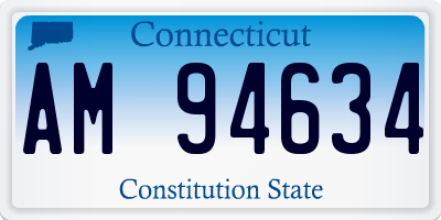CT license plate AM94634
