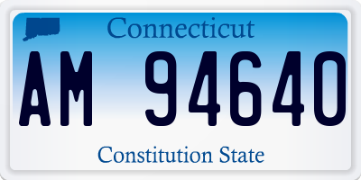 CT license plate AM94640