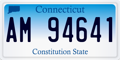 CT license plate AM94641