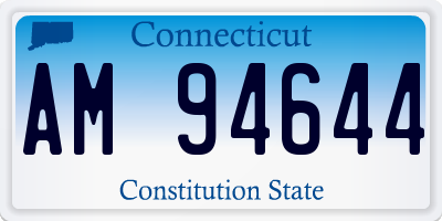 CT license plate AM94644