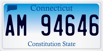 CT license plate AM94646