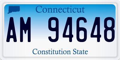 CT license plate AM94648