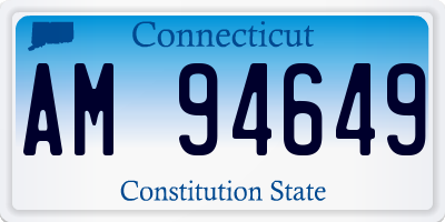 CT license plate AM94649