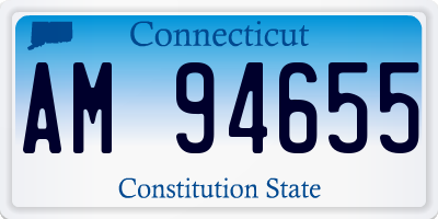 CT license plate AM94655