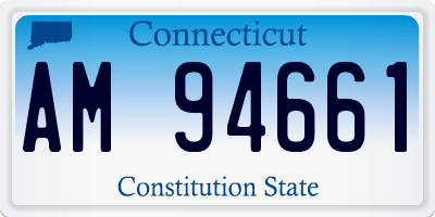 CT license plate AM94661
