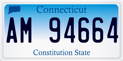 CT license plate AM94664