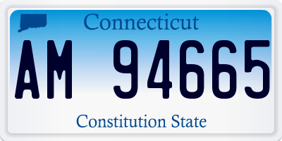 CT license plate AM94665
