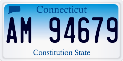 CT license plate AM94679