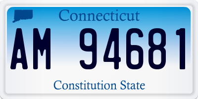 CT license plate AM94681