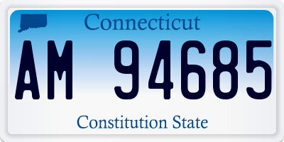 CT license plate AM94685