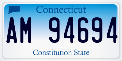 CT license plate AM94694