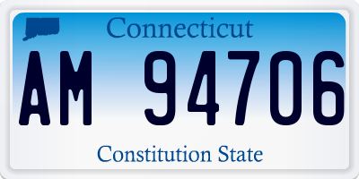 CT license plate AM94706