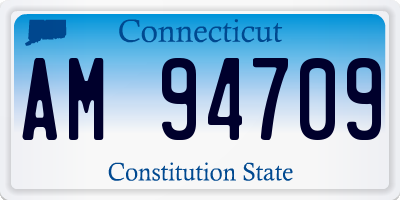 CT license plate AM94709