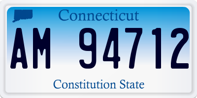 CT license plate AM94712