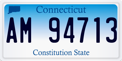 CT license plate AM94713