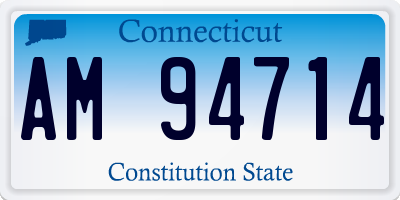 CT license plate AM94714
